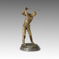 Sports Statue Player Golf Bronze Sculpture, Milo TPE-025